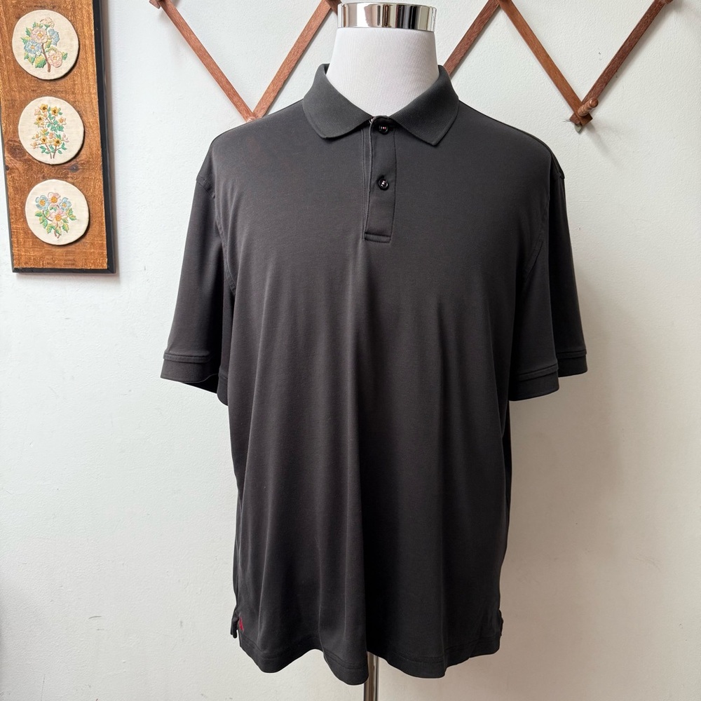 UNTUCKit Damaschino Black Cotton Polo Shirt
